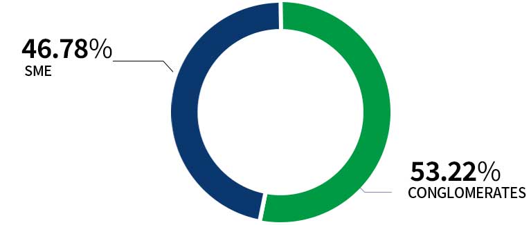 LE & HPE : 62.2%, SME : 37.8%